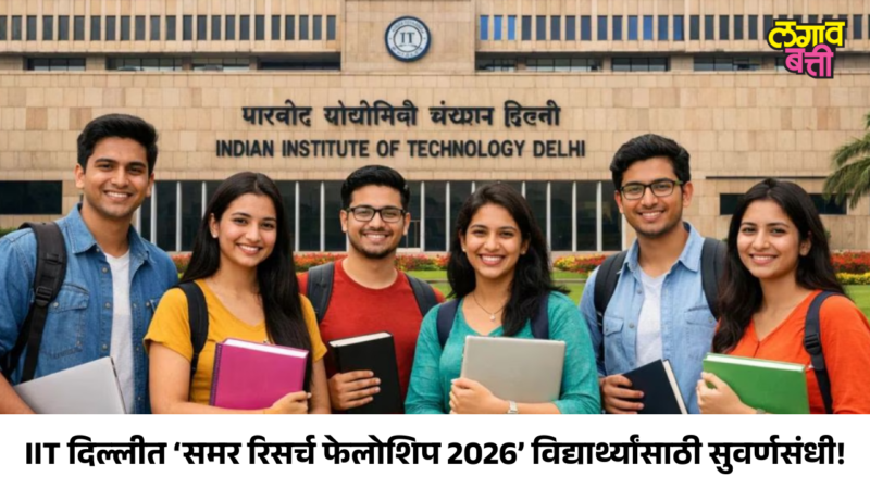 IIT दिल्लीत ‘समर रिसर्च फेलोशिप 2026’ विद्यार्थ्यांसाठी सुवर्णसंधी!